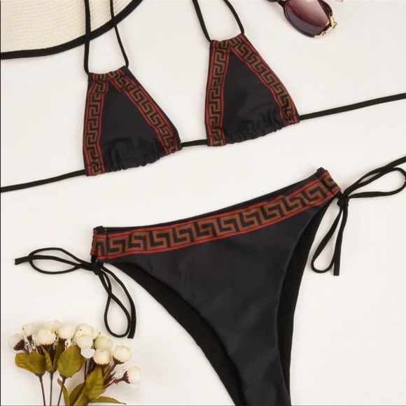 Brazilian Logo Inspired Black Shine Bikini - Picture 8 of 12